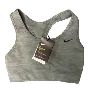 NWT Nike Swoosh Women's Support Sports Bra - Grey Heather, Size Small